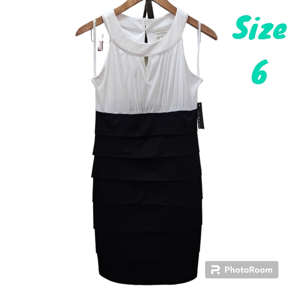 New Enfocus Studio Bodycon Pencil Skirt Sparkle Dress Holiday HOCO Prom Women 6